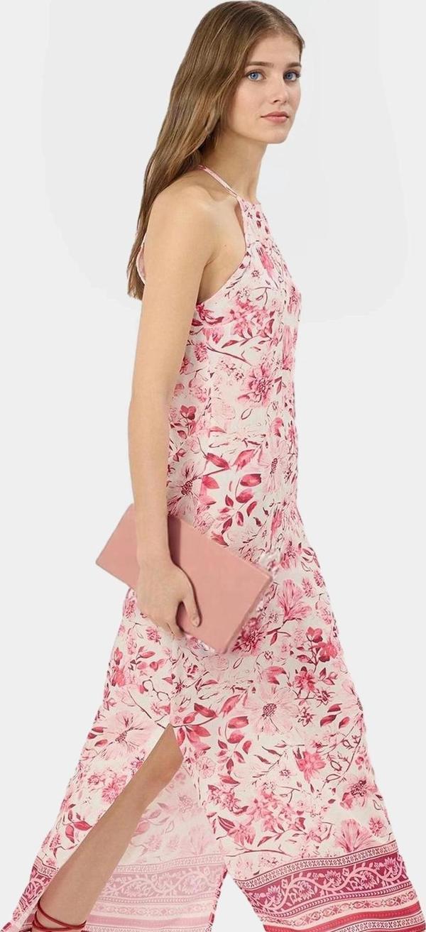 Şık Çiçekli Desenli Viskon Maxi Elbise Rahat A Kesim Günlük Tarz Ve Zarifane Tasarım - Image 1