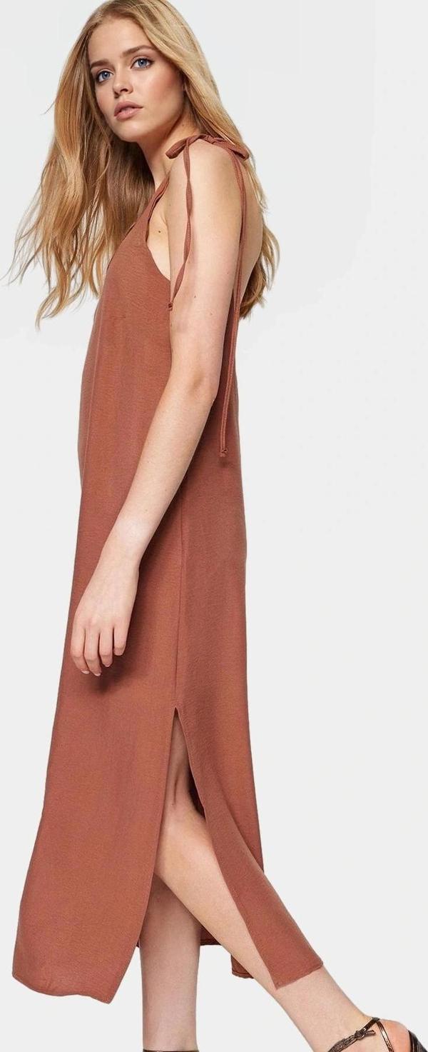 Kadın Shift Elbise Dokuma Polyester Kumaş Günlük Midi Boy Zarifane Tasarım Uzun Ömürlü - Image 1