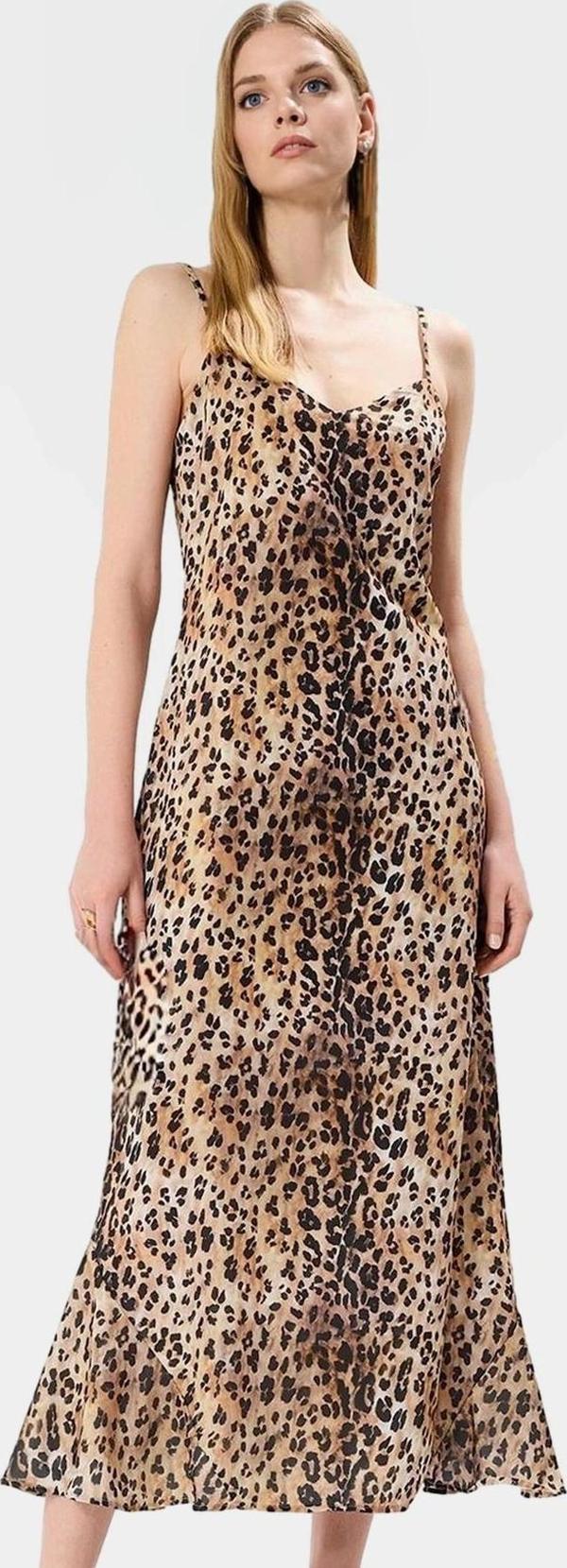 Maxi Çok Çiçek Desenli A Kesim Saten Elbise Yaz Mevsimi İçin Premium Kalite Zarifane Tasarım - Image 1