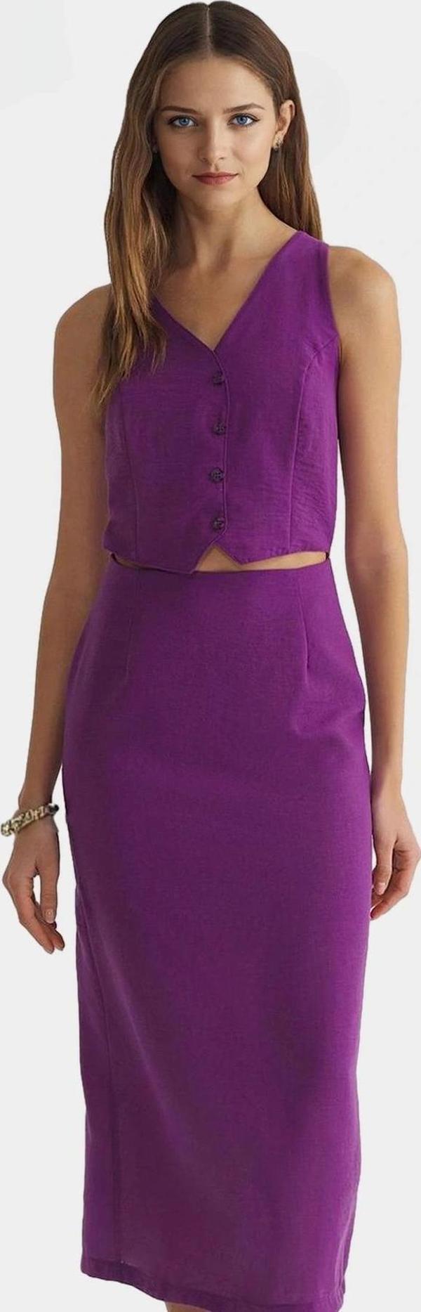 Kadın A Kesim Midi Dokuma Elbise Yaz Günlük Şık Uzun Ömürlü Mükemmel Uyum Görünüm - Image 1