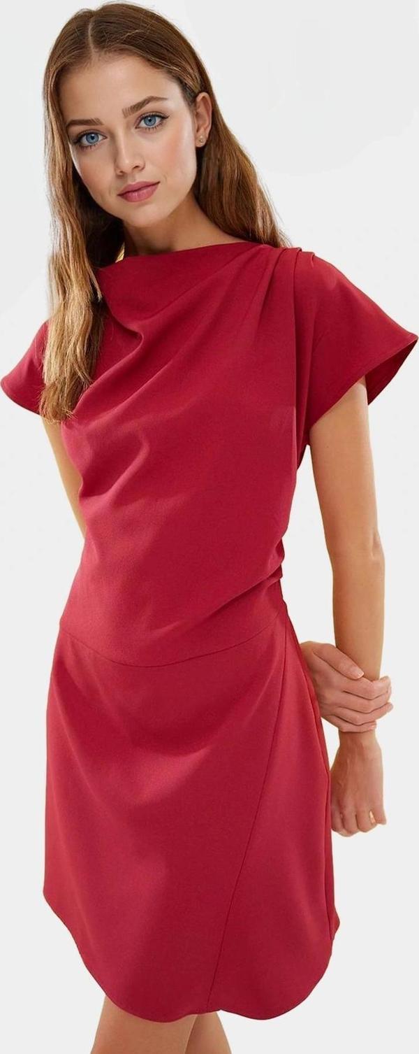 Şık A line Kısa Kollu Dokuma Elbise 87% Polyester Yazlık Günlük Mükemmel Uyum Kaliteli İşçilik - Image 1