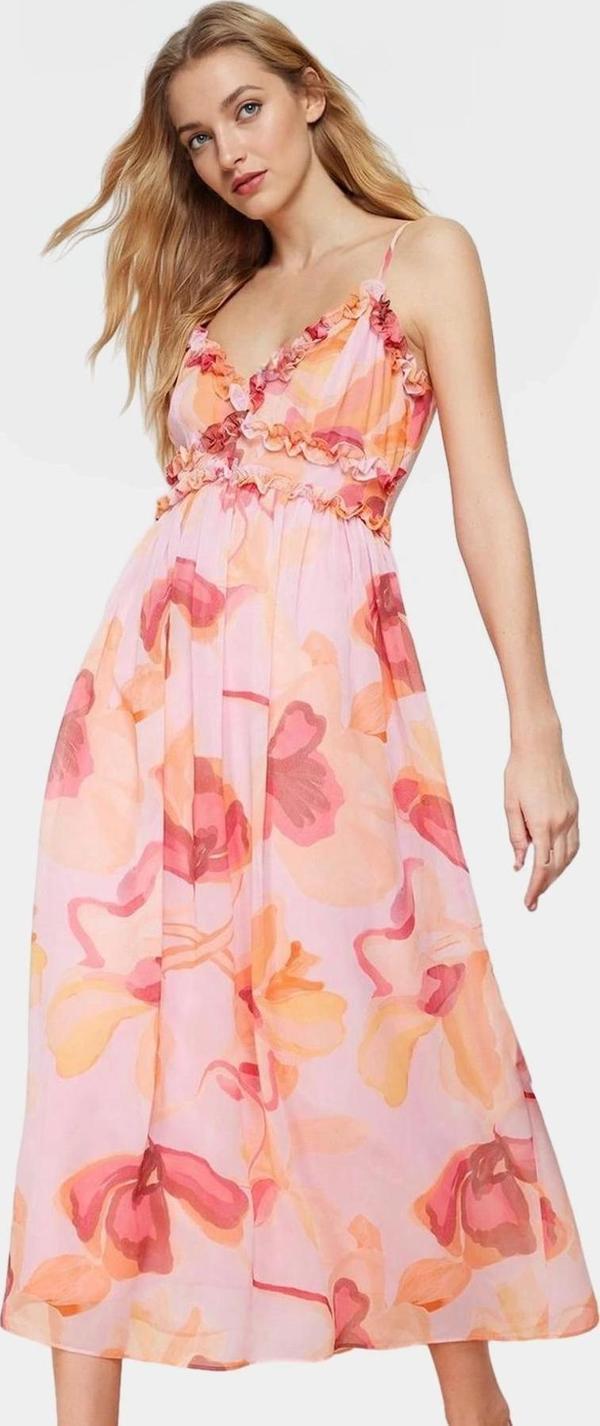 Şifon Maxi Elbise Çiçek Desenli Astarlı Yazlık Premium Kalite Konforlu Kesim Kaliteli İşçilik - Image 1