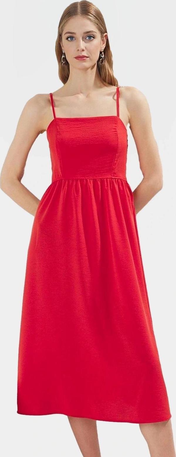 Kadın A Line Midi Boy Polyester Dokuma Elbise Günlük Kullanım Mükemmel Uyum Özel Tasarım - Image 1