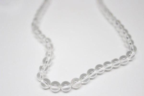 Kristal Kuvars Taşı Yarım Dizi 6mm (18cm Uzunluğundadır) - Image 1