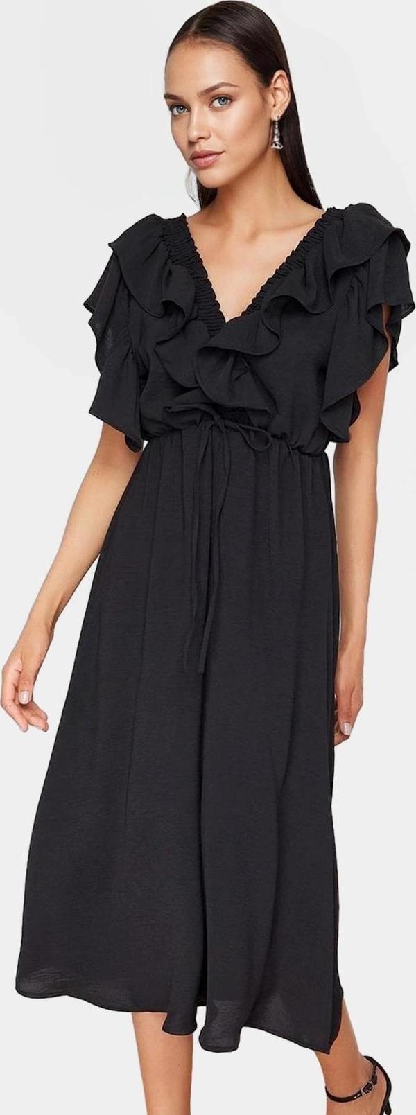 Skater A Kesim Midi Elbise Aerobin Dokuma Polyester Yazlık Mükemmel Uyum Zarifane Tasarım - Image 1