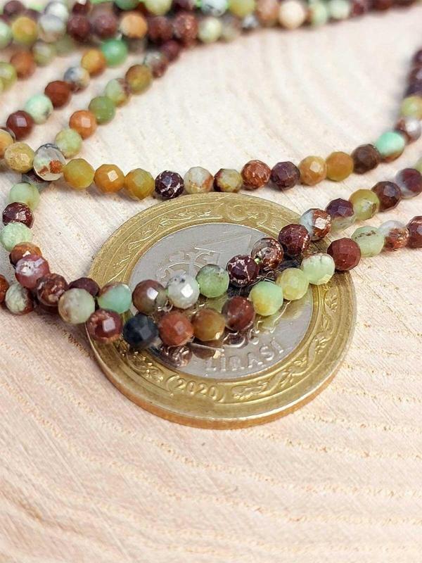 Krizopras Taşı YARIM Dizi 3mm (17cm uzunluğundadır) - Image 1