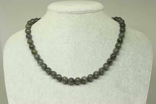 Labradorit Taşı Kolye 8mm (klipsli) - Image 1