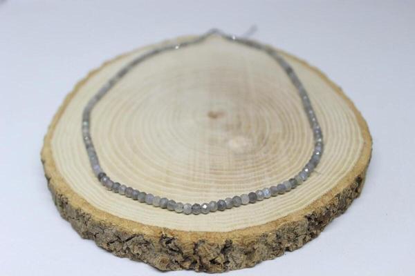 Labradorit Taşı Rondela Faset Kesim 3.5*2.5mm YARIM Dizi (17cm uzunluğundadır) - Image 1