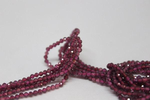 Lal (Garnet - Granat ) Taşı YARIM Dizi 2mm (17cm uzunluğundadır) - Image 1