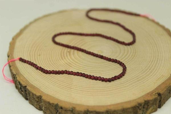 Lal (Granat) (Garnet) Taşı Küp Şekilli YARIM Dizi 2.5mm (17cm uzunluğundadır) - Image 1