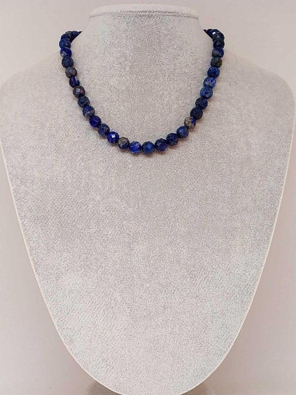 Lapis Taşı Faset Kesim Kolye 8mm (klipsli) - Image 1