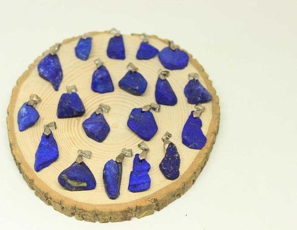 Lapis Taşı Metal Aparatlı Kolye Ucu - Image 1