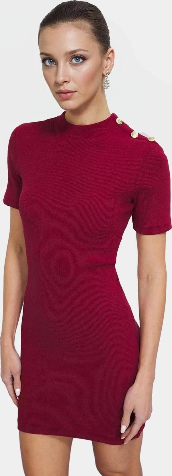 Kadın Mini Örme Elbise Bodycon Kalıp Kısa Kol Yazlık Günlük Profesyonel Görünüm Rahat Ve Şık - Image 1