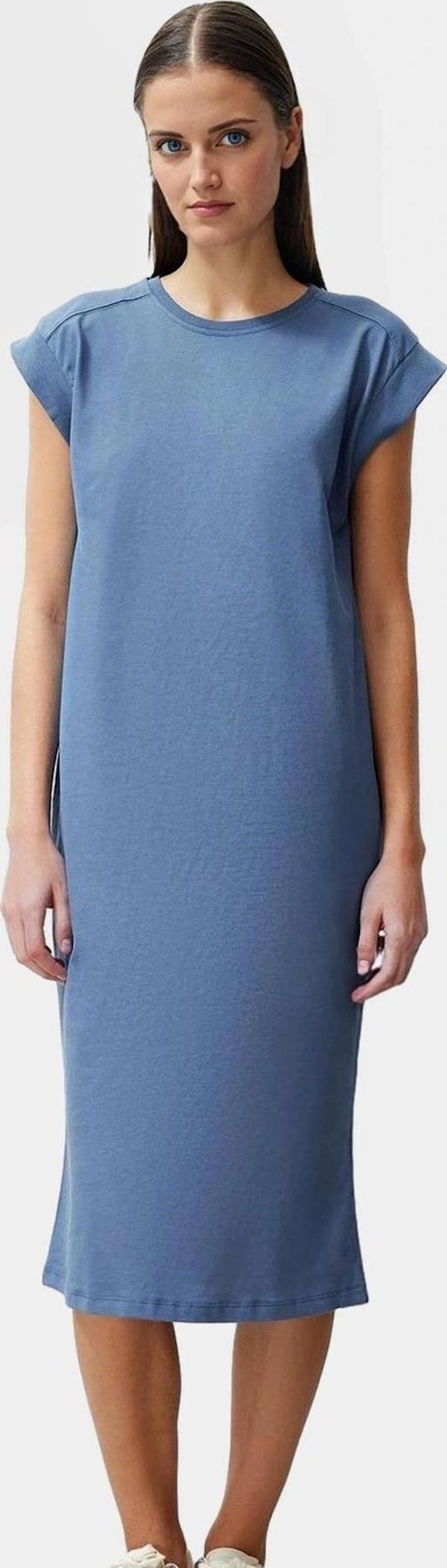 Kadın Düz T shirt Elbise Rahat Kesim Kısa Ay Kol %Pamuk Özenle Seçilmiş Kullanım - Image 1
