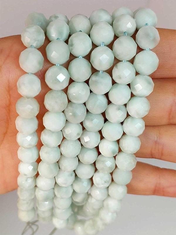 Larimar Taşı Faset Kesim Dizi 8mm - Image 1