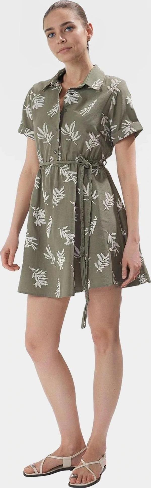 Yazlık Çiçekli Mini Elbise Skater Kalıp 50% Pamuk Rahat Günlük Stil Dayanıklı Malzeme - Image 1