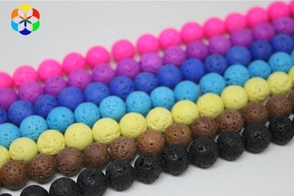Lav Taşı Açık Mavi Renkli YARIM Dizi 10mm (18cm uzunluğundadır) - Image 1