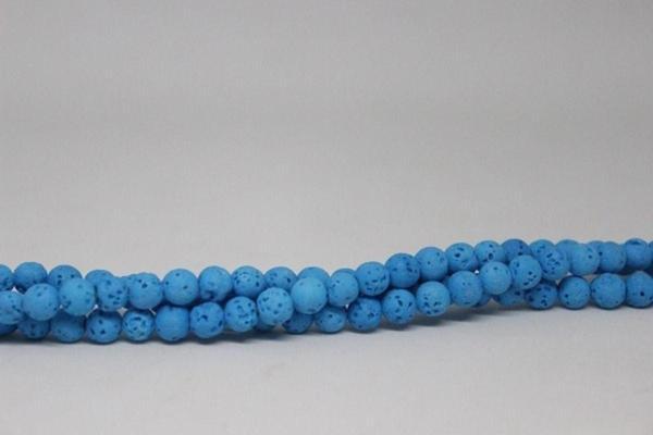 Lav Taşı Açık Mavi Renkli Yarım Dizi 6mm (18cm Uzunluğundadır) - Image 1