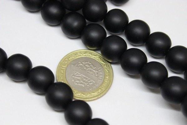 Onix (Oniks) Taşı Mat YARIM Dizi 12mm (18cm uzunluğundadır) - Image 1
