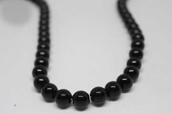 Onix (Oniks) Taşı Parlak YARIM Dizi 10mm (18cm uzunluğundadır) - Image 1