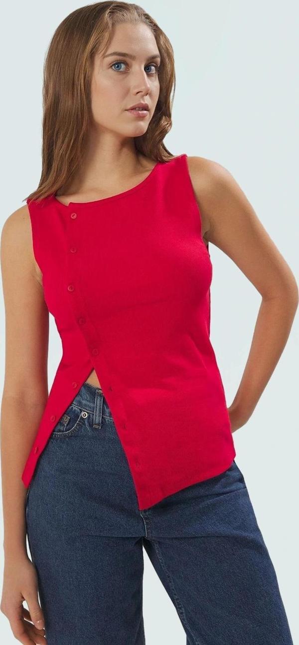 Kadın Bisiklet Yaka Fitted Örme Bluz Günlük Stil Rahat Ve Şık Özel Tasarım - Image 1