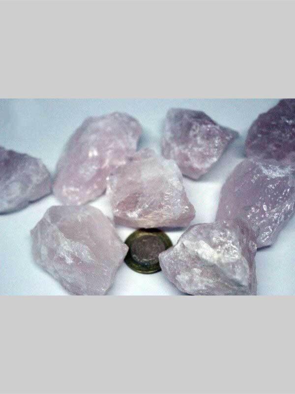Pembe Kuvars Taşı Ham Parçalar Büyük Boy (130-170gr) - Image 1