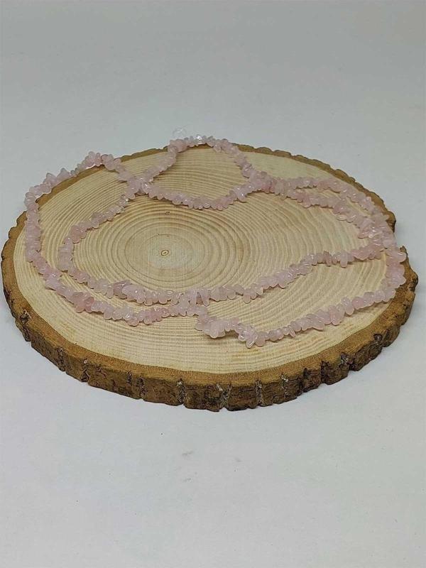 Pembe Kuvars Taşı Minik Boy 4-6mm Aralığı Şekilsiz Taşlar Dizi - Image 1
