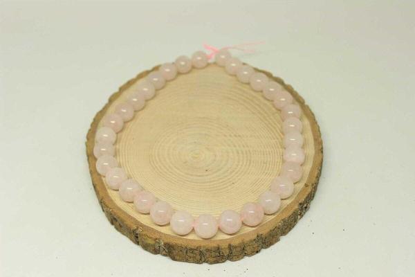 Pembe Kuvars Taşı YARIM Dizi 12mm (18cm uzunluğundadır) - Image 1