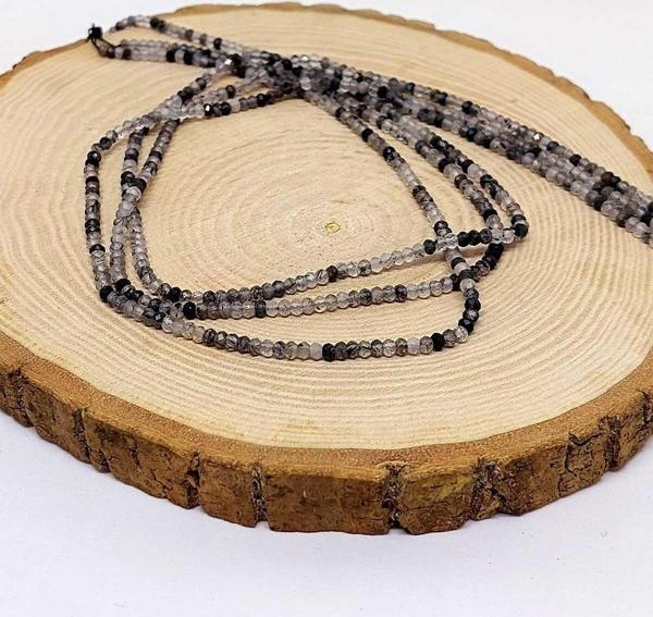 Rutil Kuvars Taşı Rondela Faset Kesim Dizi 2,5*1,5mm - Image 1