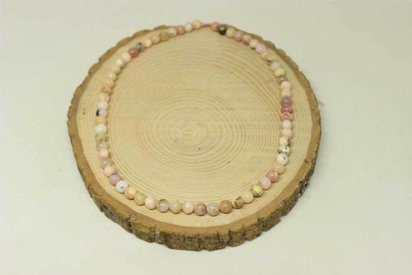 Pembe Opal Taşı Royal Quality Yarım Dizi 6mm - Image 1