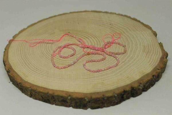 Pembe Opal Taşı YARIM Dizi 2mm (17cm uzunluğundadır) - Image 1