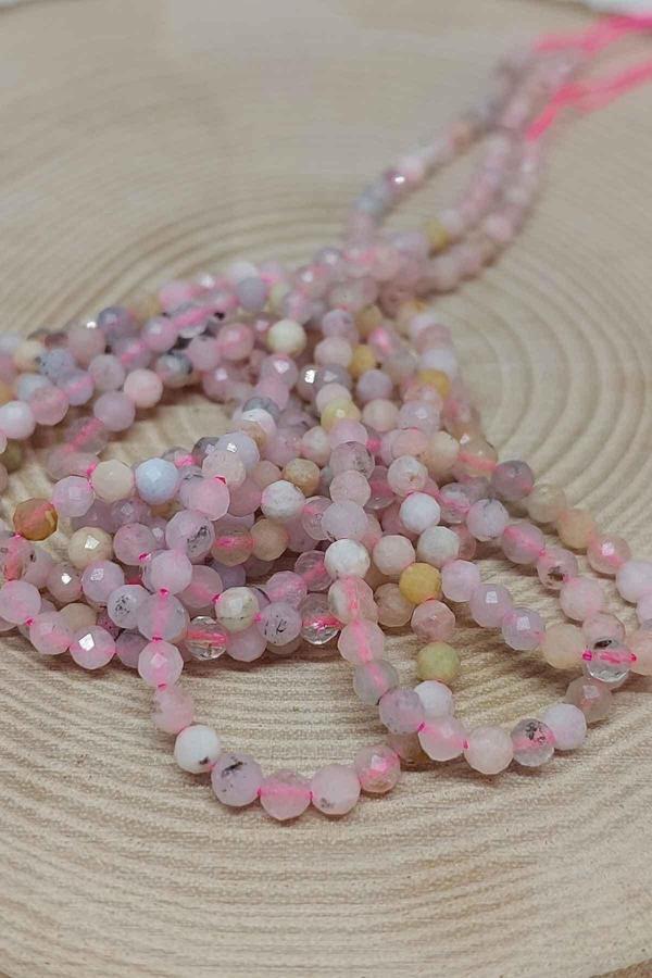 Pembe Opal Taşı YARIM Dizi 3mm (17cm uzunluğundadır) - Image 1