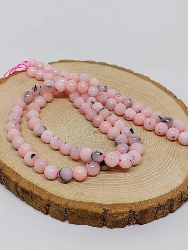 Pembe Siyah Alacalı Opal Taşı Dizi 8mm - Image 1