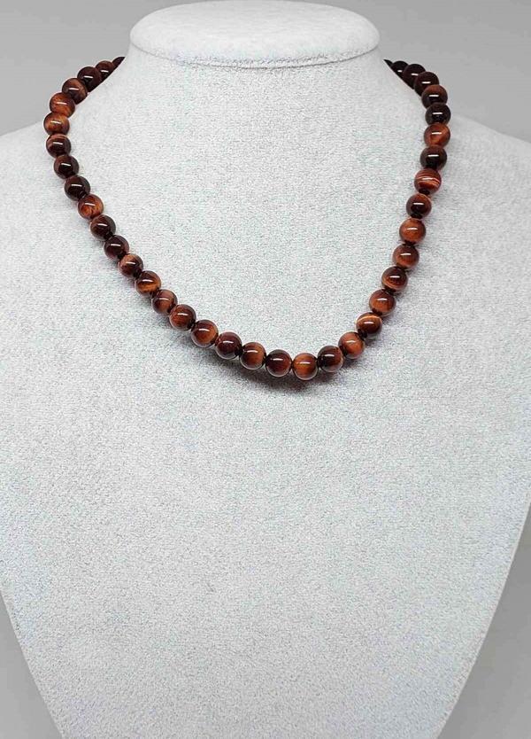 Şahin Gözü Taşı Kolye 8mm (klipsli) - Image 1