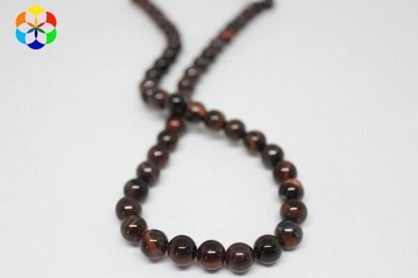 Şahin Gözü Taşı Yarım Dizi 8mm (18cm Uzunluğundadır) - Image 1