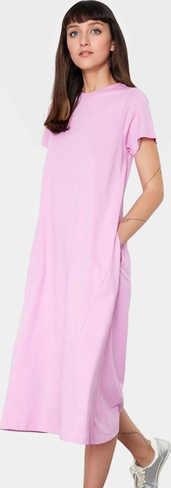 Kadın Midi Boy Örme T shirt Elbise Günlük Kullanım Konforlu Kesim Seçkin Malzeme Rahat Ve Şık - Image 1