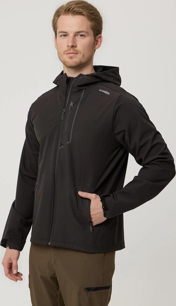 Outdoor Tactical Softshell Nefes Alabilir Su Rüzgar Geçirmez Kumaş Hafif Kapüşonlu Konforlu Mont - Image 1