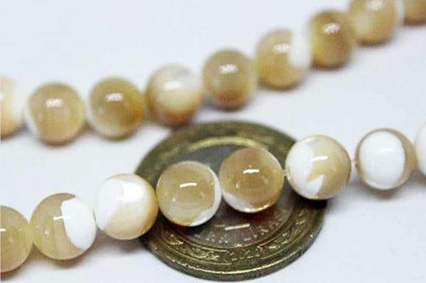 Sedef Taşı 10mm/3 Adet (karamel) - Image 1