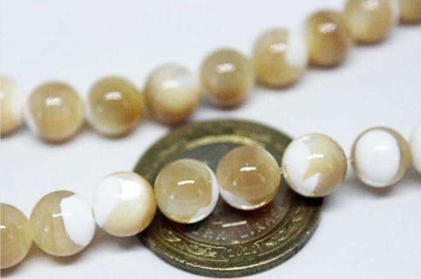 Sedef Taşı 8mm/5 Adet (karamel) - Image 1