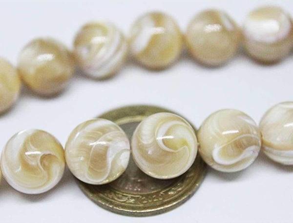 Sedef Taşı Dizi 12mm (karamel) - Image 1