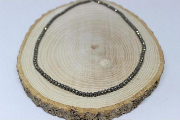 Pirit Taşı Rondela Faset Kesim 4*3mm Dizi - Image 1