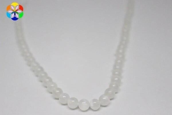 Selenit Taşı Yarım Dizi 8mm (18cm Uzunluğundadır) - Image 1