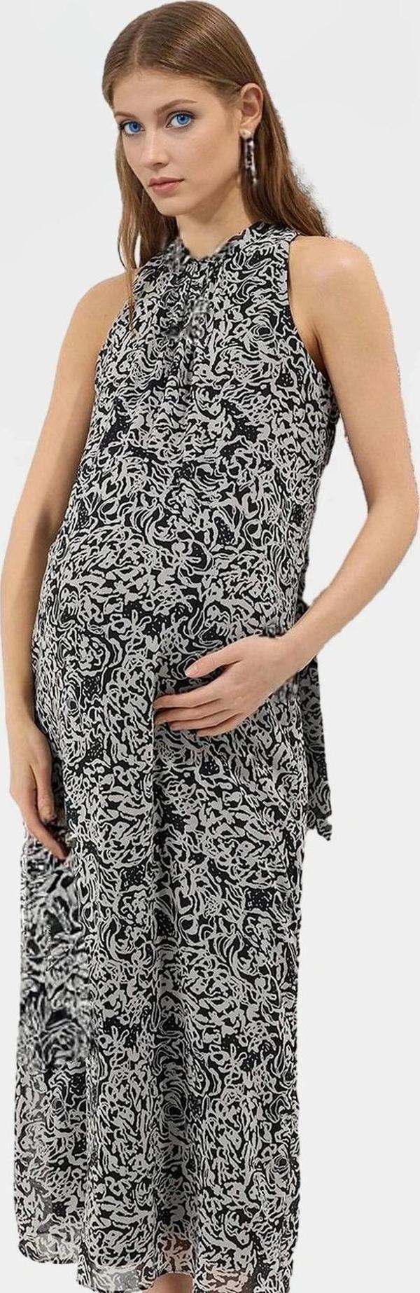 Şifon Maxi Elbise Soyut Desenli Rahat Kalıp Yazlık Günlük Profesyonel Görünüm Kullanım İçin - Image 1