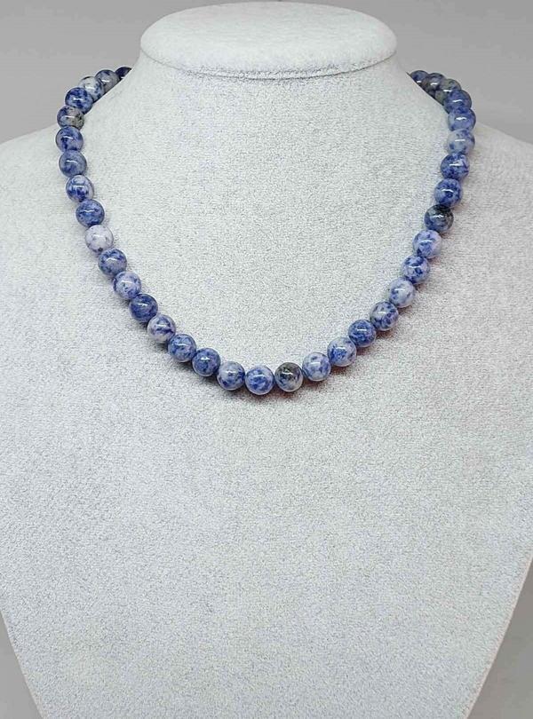 Sodalit Taşı Kolye 8mm (klipsli) - Image 1