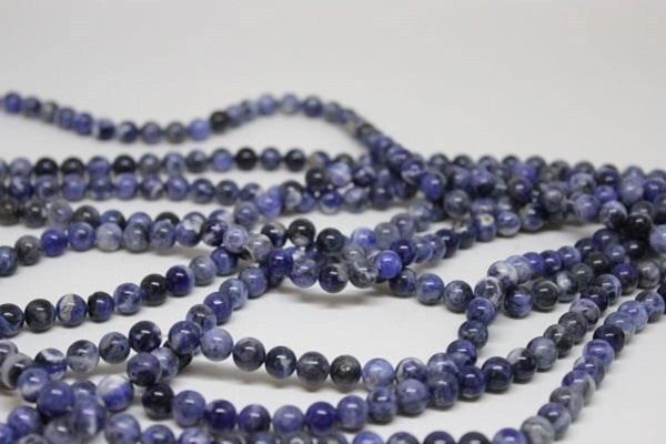 Sodalit Taşı Royal 8mm Yarım Dizi (18cm Uzunluğundadır) - Image 1