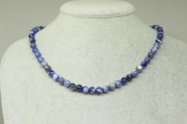 Sodalit Taşı Royal Kolye 6mm (klipsli) - Image 1
