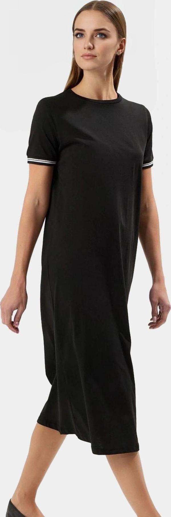 Kadın Bisiklet Yaka Örme Midi Elbise Rahat Kalıp Polyester Pamuk Günlük Özenle Seçilmiş Özel Tasarım - Image 1