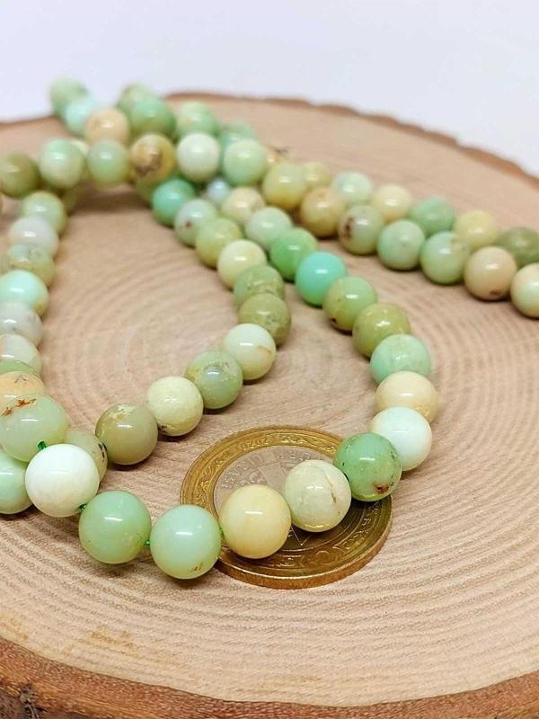 Yeşil Opal Taşı Yarım Dizi 8mm (18CM UZUNLUĞUNDADIR) - Image 1