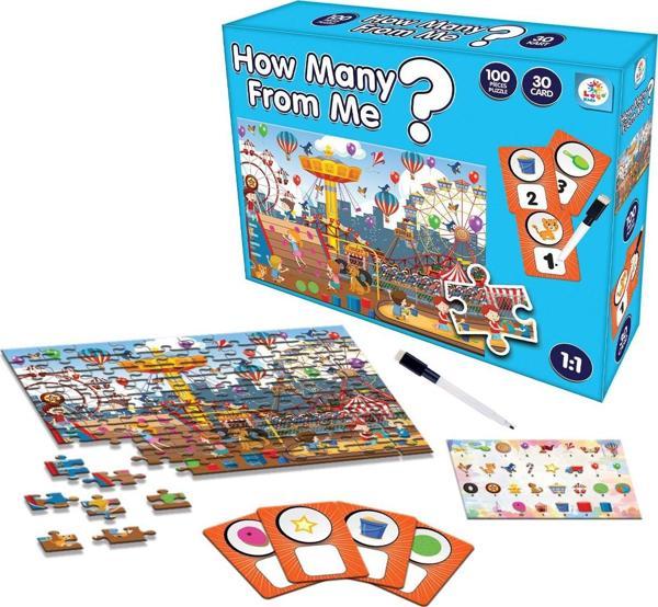Laço Kids Eğitici Benden Kaç Tane Var Lunapark Puzzle Oyun - Image 1