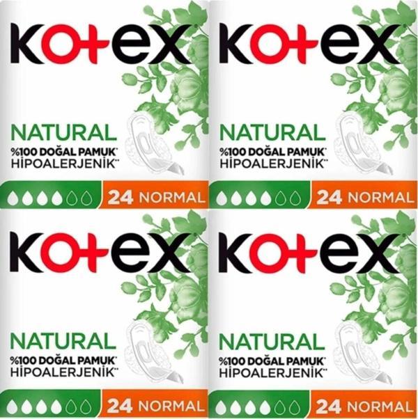 Kotex Ultra Natural Normal Hijyenik Ped 24'Lü 4 Adet - Image 1